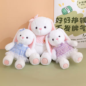 Nuevo Peluche Creativo de Conejito con Vestido Floral, Peluches de Conejo Regordete, Relajante y Curativo, Muñecos de Peluche con Expresiones Faciales Lindas - Product Image 2