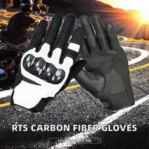 Gants de moto en fibre de carbone, compatibles écran tactile, pour motocross, respirants, unisexes, été - Product Image 6