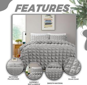 Luxury Duvet Bedding <b>Set</b> Customized 3 PCS Solid Colors King Size Duvets Cover <b>Set</b> - Product Image 3
