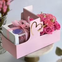 Gâteau dégradable, jetable et recyclable personnalisé, fleur, fête des mères, saint valentin, porte-gobelet cadeau ami