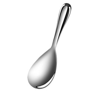 304 Stainless Steel Rice <b>Spoon</b> Mirror Finish Thickened <b>Serving</b> <b>Spoon</b> For Restaurant Use - Product Image 1