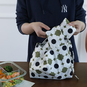 Minimalist Printed Water Repellent Bento Bag Insulated Lunch Bag For Student Work Daily Use - Product Image 2