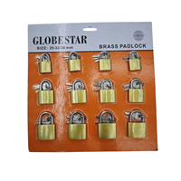 Lot de 12 cadenas en laiton plaqué or Globe Star, tailles 25 mm, 32 mm, 38 mm