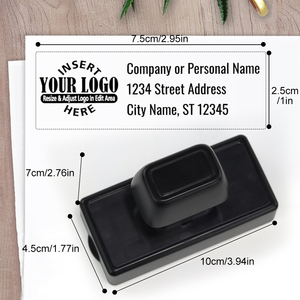 Sello de Oficina Personalizado Autoentintable de 25*75mm, Rectangular, con Logotipo Empresarial, para Sobres, Papelería de Oficina, Patrón Personalizado - Product Image 2