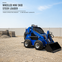 Mini Skid Steer Loader Beroda S460 Compact Skid Steer 1060kg 0.1M3 Bucket 4.5KN Breakout EPA EURO5 Konstruksi