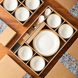Juego de Tazones de Ramen Clásicos Japoneses Personalizados, Vajilla de Porcelana Ecológica de Alta Gama, Tazones para Servir Fideos, Arroz, <span class=keywords><strong>Palillos</strong></span> y Cuchara - Product Image 1