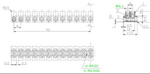 Quốc Gia VDE CQC PA7 PA9 12 Cực Thiết Bị Đầu Cuối Khối Cơ Sở Phẳng Loại Nylon Nhà Ở 12 Pin Kết Nối Nhanh Thiết Bị Đầu Cuối - Product Image 3