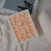 Graad B 1-2 cm Ge conserveerde roosknoppen Mini Eeuwige Roos Kopjes 24 stuks Bloem DIY Materiaal Voor Bruiloft Huis Valentijnsdag Decoratie