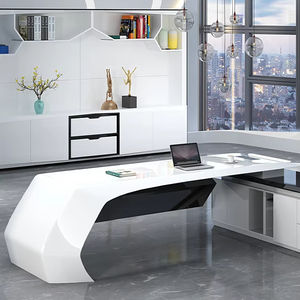High-End Kantoormeubelleverancier Groot Bureau Ontwerpt Houten Manager Moderne Luxe Kantoortafel - Product Image 3