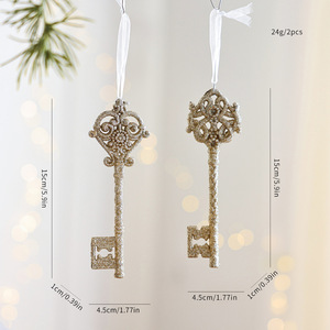 עץ חג המולד בצורת נצנצים פלסטיק לבן קישוט מקורה אספקה 7*14 ס "מ - Product Image 5