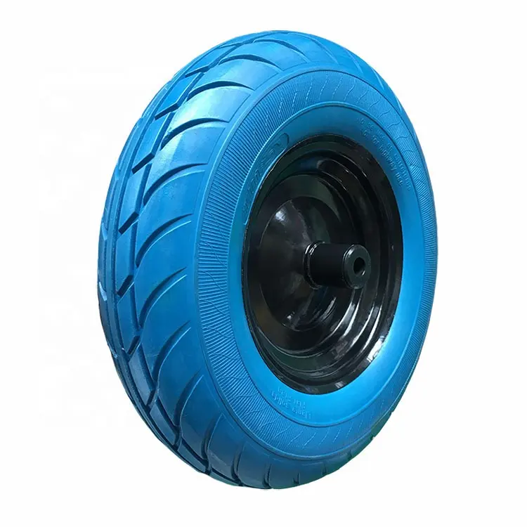 construction hand trolley wheel 4.80/4.00-8 solid PU foam tire made in china