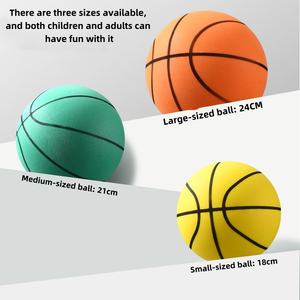 お子様向け 静音 室内 スポーツ玩具 楽しいエクササイズ PUサッカーボールとスポンジバスケットボール - Product Image 2