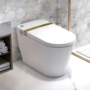 Bồn Vệ Sinh Thông Minh Làm Nóng Thông Minh WC Phòng Tắm Cảm Biến Nhiệt Độ Phòng Vệ Sinh Bằng Gốm Siphonic