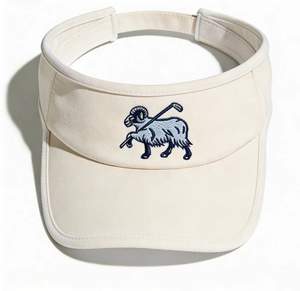 Casquette de golf brodée avec motif de bélier, visière réglable, casquette de sport pour hommes et femmes, visière de golf, tennis, plage - Product Image 1