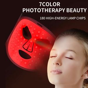 Masque facial LED en silicone de haute qualité avec thérapie par lumière rouge PDT 630/850nm infrarouge pour le rajeunissement du cou et anti-âge - Product Image 2