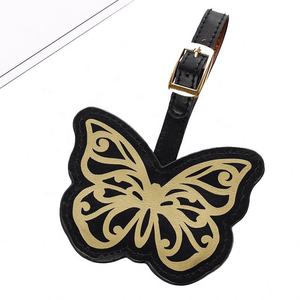 Fashion Butterfly PU Leather Luggage <b>Tag</b> Airplane Name <b>Tag</b> for Women - Product Image 3