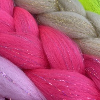 Cheveux de tressage 100% Kanekelon avec paillettes brillantes arc-en-ciel scintillantes, cheveux de tressage synthétiques avec paillettes