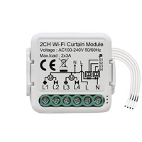 Module de commande intelligent Tuya Wifi pour rideaux, interrupteur pour volet roulant, moteur électrique 1/2 gang, compatible avec Alexa Google Home