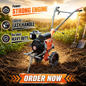 Motoculteur Bi-énergie 170F Essence/Diesel pour le Labourage des Rizières, des Terrains Sèches, le Creusement de Fossés et la Réhabilitation des Terres – Machine Agricole - Product Image 2