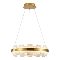 Lustre linéaire moderne en albâtre, 20 pouces, rond, réglable, à montage encastré, pour salon, livraison gratuite depuis les États-Unis