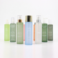 Hautpflege Mattgrüne Ätherische Öl Glasflasche Kosmetik-Sprühflasche Lotion Emulsion Toner Pumpflasche Verpackung Gesichtsessenz Flüssigkeitsflasche