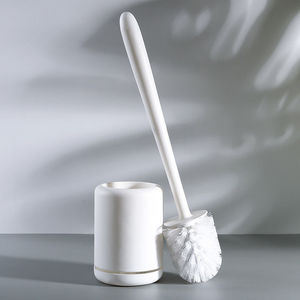 Toilet <b>Brush</b> Set <b>Round</b> Durable Minimalist Design Bathroom Cleaning Essential - Product Image 1