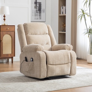 <span class=keywords><strong>Fauteuil</strong></span> de massage électrique multifonctionnel moderne, inclinable et chauffant, avec télécommande et vibrations, en chenille, pour salon - Product Image 2