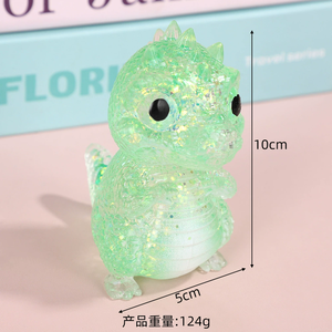Nouvelle poupée anti-stress en TPR, dinosaure amusant à presser, avec paillettes, en forme de dessin animé, jouet amusant pour enfants pour déstresser - Product Image 5