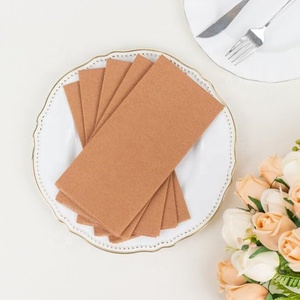 Guardanapos de Papel com Toque de Linho Cor Terracota Personalizados para Jantar - Product Image 5