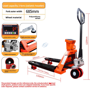 550Mm Manual Hydraulic Pump <b>Pallet</b> Truck With Weighing 2000Kg / Electronic Manual Forklift With Weighing - Product Image 3