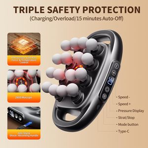 ปืนนวด 8 หัว รุ่นขายดีที่สุด 9 โหมด 30 ระดับความแรง นวดเนื้อเยื่อลึก ปืนนวดฟาสเชีย ผ่อนคลายกล้ามเนื้อทั่วร่างกาย ควบคุมเวลาได้ - Product Image 4