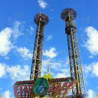Manège Tour de Chute Rotative pour Adultes, 16 Personnes, Attractions de Fête Foraine Emotionnelles