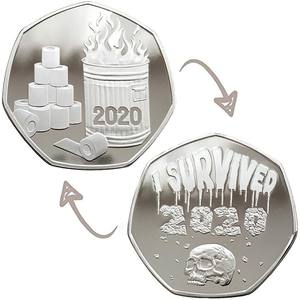 2020 Handgefertigte Gedenkmünzen Ich Überlebte Souvenir-Münzen Medaille Sammlerstück Doppelseitige Münzen Kundenspezifische Metall-Plastik-Box Liebe 30g - Product Image 1