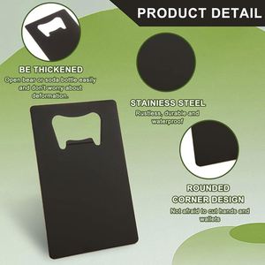 Custom Logo <b>Metal</b> Stainless Steel Beer Laser Engraved <b>Wallet</b> Sized Blanks Can Credit Card Bottle Opener - Product Image 2