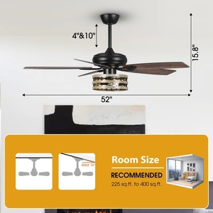 Ventiladores <span class=keywords><strong>de</strong></span> <span class=keywords><strong>techo</strong></span> inteligentes <span class=keywords><strong>con</strong></span> luces <span class=keywords><strong>Ventilador</strong></span> <span class=keywords><strong>de</strong></span> <span class=keywords><strong>techo</strong></span> <span class=keywords><strong>de</strong></span> granja <span class=keywords><strong>de</strong></span> 52 pulgadas <span class=keywords><strong>con</strong></span> luz <span class=keywords><strong>Ventilador</strong></span> <span class=keywords><strong>de</strong></span> jaula Vintage para dormitorio Negro <span class=keywords><strong>Compatible</strong></span> <span class=keywords><strong>con</strong></span> <span class=keywords><strong>Alexa</strong></span> - Product Image 5