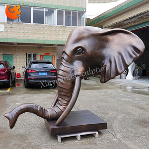 Tượng voi trang trí ngoài trời cỡ lớn bằng sợi thủy tinh, đặt làm riêng cho công viên vườn thú - Product Image 3