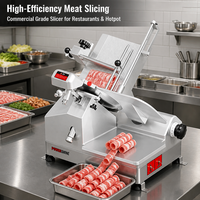 Nouvelle trancheuse à viande électrique 10 pouces 300W avec lame en acier inoxydable, épaisseur réglable, garantie 1 an, découpe automatique – Direct Usine