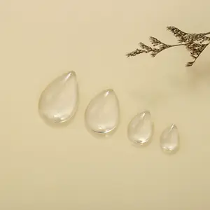 10*14MM 13*18MM 18*25MM media forma de gota de agua cabujón de cristal transparente para joyería DIY bisel cabujón cuentas