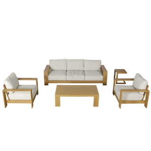 Sofá de Patio Impermeable Estilo Nórdico, Sofá de Madera de Aluminio para Exteriores, Muebles de Jardín para Hotel, Terraza - Product Image 5