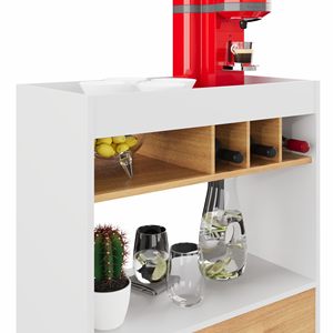 Sedia <span class=keywords><strong>da</strong></span> <span class=keywords><strong>Pranzo</strong></span> Moderna <span class=keywords><strong>in</strong></span> Rovere Ecologico <span class=keywords><strong>con</strong></span> <span class=keywords><strong>Tavolo</strong></span> Contenitore Impermeabile per Soggiorno e Mini Bar - Product Image 4
