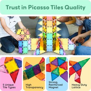 Set di Costruzioni Magnetiche in Plastica, Blocchi 3D, Tavole da Gioco per Età <span class=keywords><strong>4</strong></span>-9 Anni, 7,5 cm, Creatività, Educativo e Ricreativo - Product Image 6
