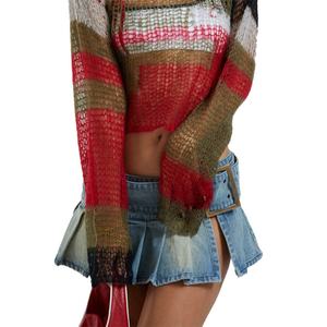 Mini-jupe en jean plissée bleue taille basse super courte avec ceinture pour femme – Modèle sexy personnalisé - Product Image 6