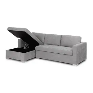 Metall faltbar faltbar Holz l Form Möbel Wohnzimmer Sofa Schlafs ofa l Form Luft Sofa cum Bett mit Lagerung