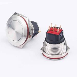 مفتاح زر ضغط مسطح 30 في لحظة مضاد للتخريب <span class=keywords><strong>1NO</strong></span> 1NC مادة هيكل إلكتروني من الألومنيوم IP65 3A V - Product Image 1