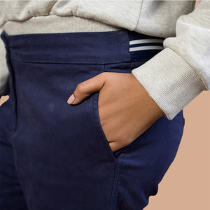 Pantalon chino 100 % coton coupe droite avec taille à boutons ajustable pour femme – Qualité supérieure, dernier design 2026 - Product Image 6