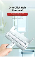 Rouleau anti-poils professionnel à éjection rapide pour chats et chiens, brosse de toilettage portable en ABS pour éliminer les poils lâches