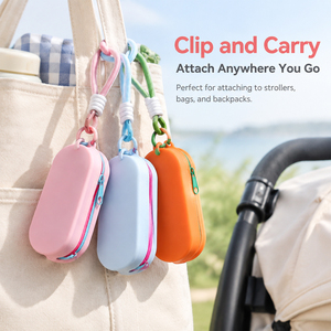 Multifunctional Silicone Waterproof Eco-Friendly <b>Storage</b> <b>Bag</b> 13cm Zipper Cutlery Holder Pouch Hanging Loop for Outdoor Travel - Product Image 4