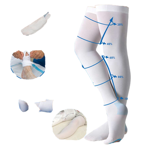<span class=keywords><strong>Bas</strong></span> <span class=keywords><strong>de</strong></span> compression respirants à la <span class=keywords><strong>cuisse</strong></span> directe d'usine 15-20 MmHg avec logo <span class=keywords><strong>de</strong></span> manchette tricoté embolique <span class=keywords><strong>de</strong></span> bande <span class=keywords><strong>de</strong></span> silicone pour le printemps - Product Image 2