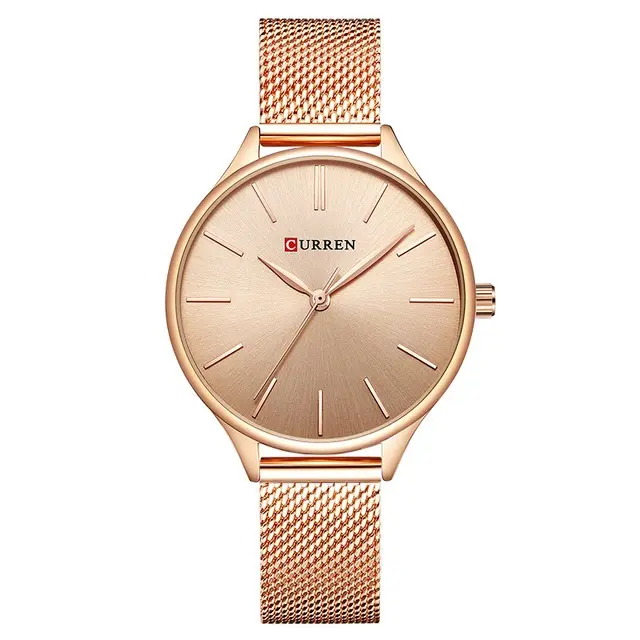 CURREN 9024 Simple Watches Hot Sale Wristwatches Women Brand Fashion Dress Ladies Rose Gold Bracelet Watch Female Clock Gifts