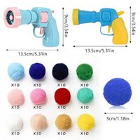Lanceur de balles pour chat Elcepet en gros, 30 balles, jouet en peluche, mini lanceur créatif pour jeux de tir avec balles en plastique, jouets d'entraînement pour chien